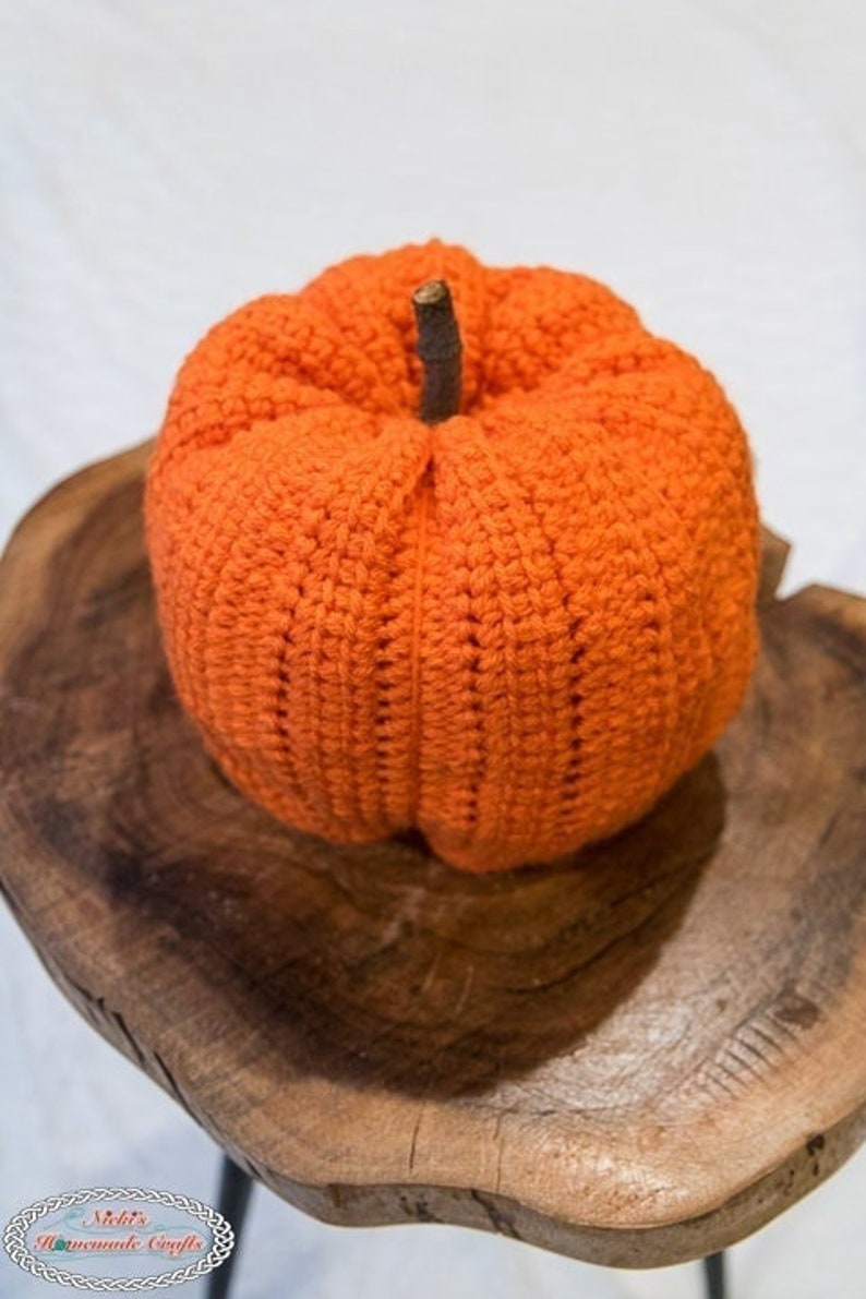 CROCHET PUMPKIN PATTERN Crochet Pumpkin Toy Halloween Crochet Pattern Tunisian Crochet Pattern image 7