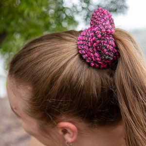 Tunisian CROCHET SCRUNCHIE PATTERN Crochet Hair Scrunchie Easy Crochet Pattern Crochet Hair Tie Scrunchie Pattern Crochet image 9