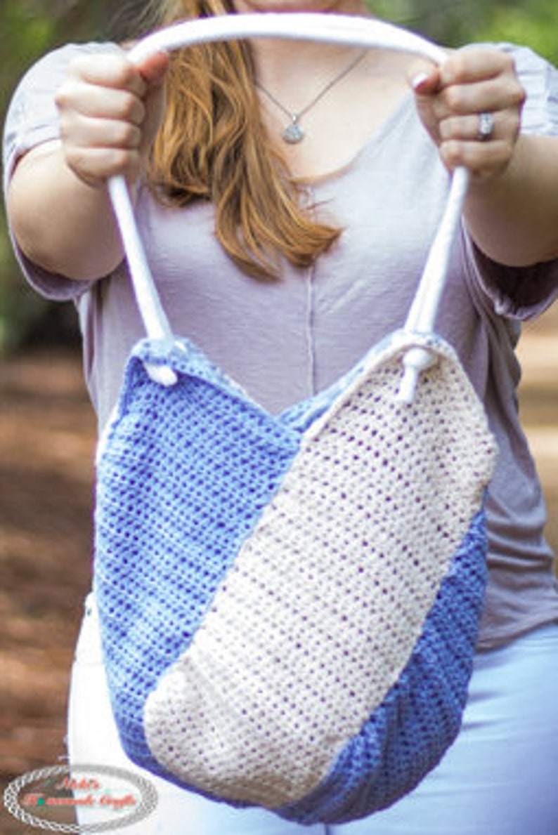 Crochet Pattern: Windmill Bag with Lining and Grommets image 2