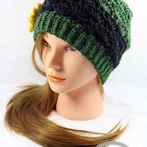 PATTERN St. Patrick's Beanie crochet shamrock clover irish fan stitch image 4