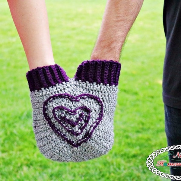 Crochet Pattern: Smitten Mitten to hold hands with your loved one (spouse, boyfriend, girlfriend, fiance, children) on cold days
