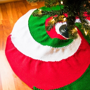 CROCHET PATTERN: Spiral Christmas Tree Skirt for the Holidays to decorate for Gift Giving Season image 7