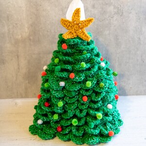 CROCHET Christmas Tree Tissue Box Cover PATTERN for the Holidays, Decor, Gift Gifting Season, Great even for Yarn Storage image 2