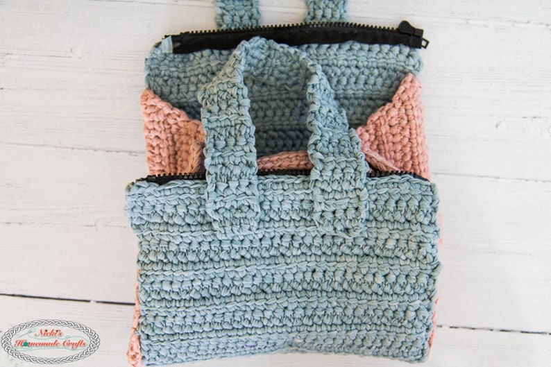 Crochet Pattern / Organizer Bag with Pockets and Zipper image 3