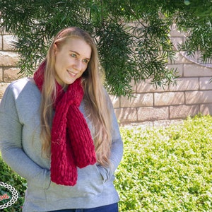 Knitting Pattern: Easy Loop Scarf using the Bernat Alize Blanket Ez yarn image 5