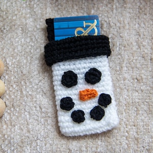 CROCHET SNOWMAN Gift Card Holder Pattern | Crochet Gift Ideas | Crochet Christmas Gifts | Crochet Snowman Pattern