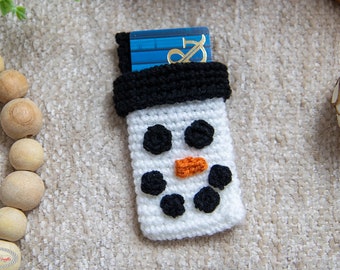 CROCHET SNOWMAN Gift Card Holder Pattern | Crochet Gift Ideas | Crochet Christmas Gifts | Crochet Snowman Pattern