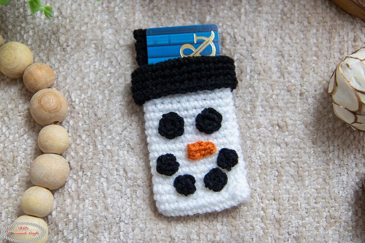 CROCHET SNOWMAN Gift Card Holder Pattern Crochet Gift Ideas Crochet Christmas Gifts Crochet Snowman Pattern