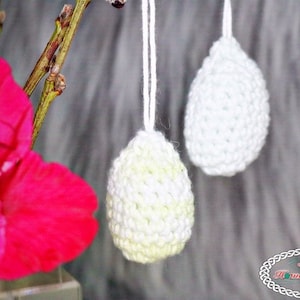 Easter Egg Ornament CROCHET PATTERN Crochet Easter Eggs Pattern Crochet Easter Garland Crochet Egg image 1