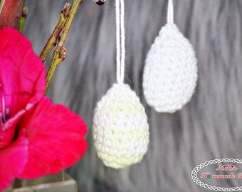 Adorno de Huevo de Pascua PATRÓN DE GANCHILLO / Patrón de Huevos de Pascua de Ganchillo / Guirnalda de Pascua de Ganchillo / Huevo de Ganchillo