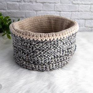 Multi-Reversible BASKET CROCHET PATTERN Crochet Basket with Pockets Crochet Basket with Drawstring zdjęcie 8