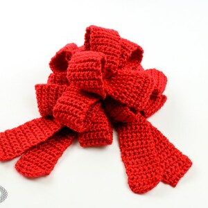 Crochet Pattern: Real Pull String Bow that is Reusable image 2