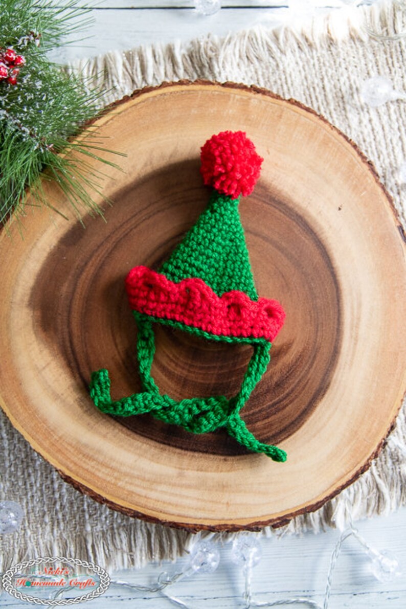 Cat Hat CROCHET PATTERN Crochet Cat Beanie Crochet Elf Hat Pattern for Cats Crochet Cat Toy Crochet Santa Hat Pattern image 4