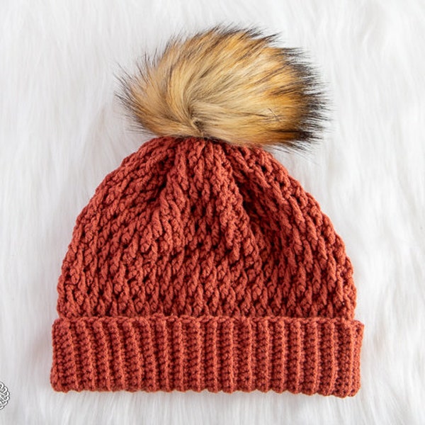 ALPINE STITCH Crochet Hat PATTERN | Crochet Hats for Women | Crochet Beanie Pattern | Crochet Winter Hat