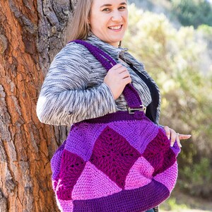 CROCHET BAG PATTERN Crochet Granny Square Bag Crochet Purse Pattern Crochet Bags For Women image 3
