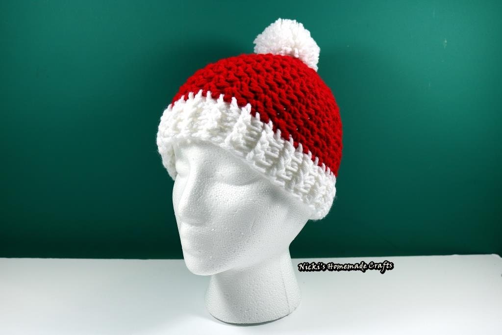 38 Santa Hat Crochet Patterns for Festive Photos, Costumes, and Cozy Holiday Makes 30 Pattern: Crochet Santa Hat with Pom-pom with table on how