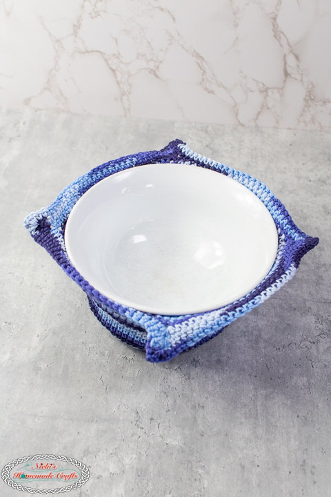 CROCHET BOWL COZY Pattern Bowl Cozy Tutorial Crochet Soup Bowl Cozy