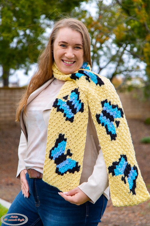 butterfly scarf pattern