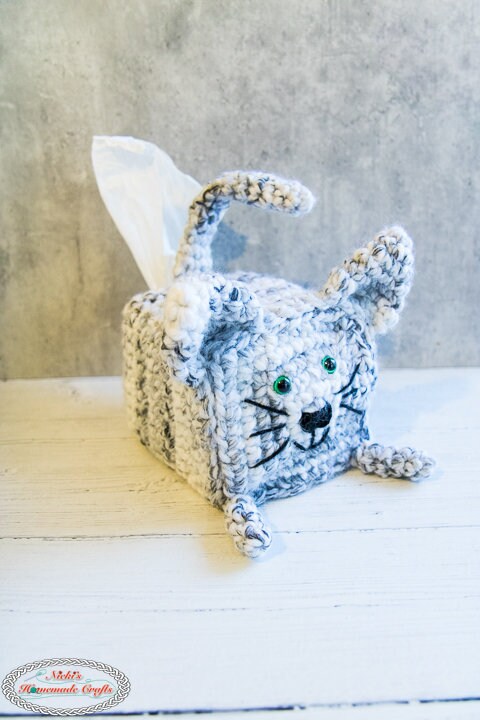 Halloween Taschentuchbox-Abdeckung – Quadratisch, Aus PU-Leder, Mit Skelett-Katzen-Motiv, Wasserabweisend, 13 X 13 X 14 Cm
