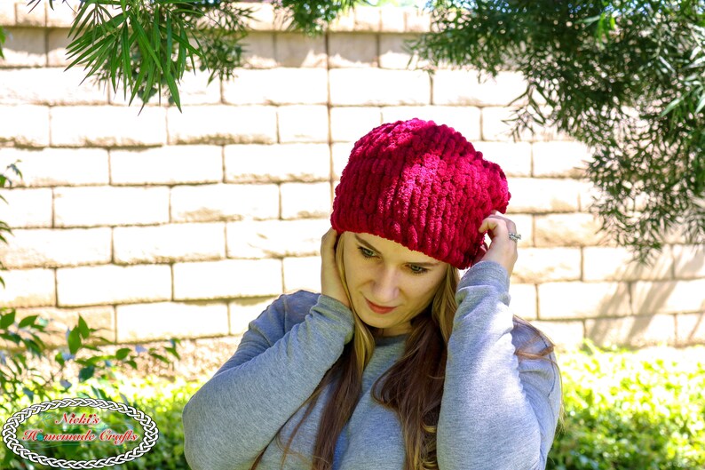 Knitting Pattern Easy Slouchy Loop Hat using the Loop Yarn Etsy
