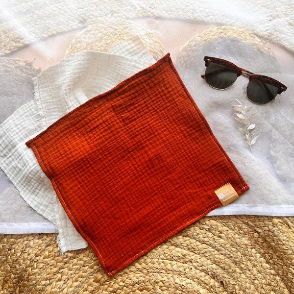 Brillenputztuch aus Musselin Double Gauze | 30 cm x 30 cm | 100 % Baumwolle | Ökotex | verschiedene Farben | Set | weich und sanft