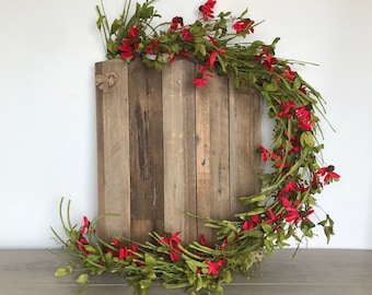 Guirnalda de margaritas rojas: decoración floral artificial de primavera (152 cm)