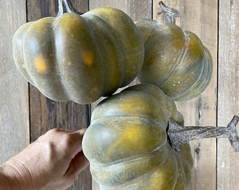 NEW Green Pumpkins for Decorating, Mini Green Pumpkin Decor, BEST SELLER Diy Pumpkin Wreath, Green Pumpkin Picks on Stem