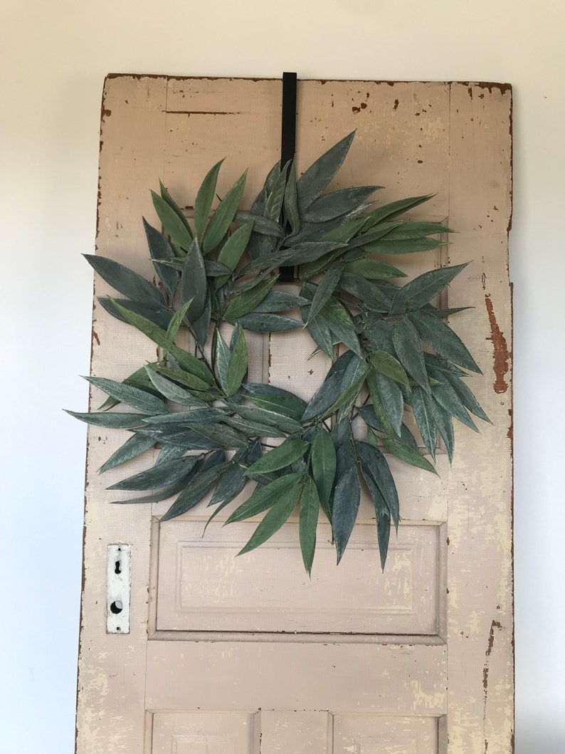 Artificial Bay Leaf Wreath, Greenery Front Door Wreath, Everyday Wreath