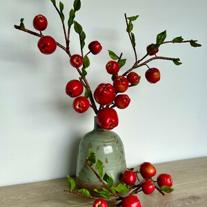 Bundle of 3 Spring Red Apple Branches for Home Decorating, DIY Home Decor Projects image 4