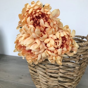 Artificial Mum Stems, Silk Flowers, Vase Filler Buttercup