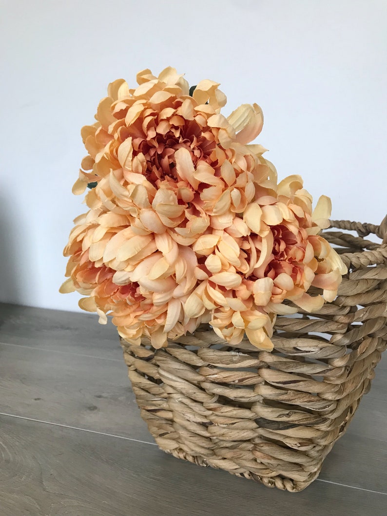 Artificial Mum Stems, Silk Flowers, Vase Filler Buttercup