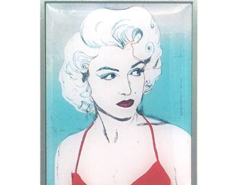 Blue Marilyn Madonna Lapel Pin