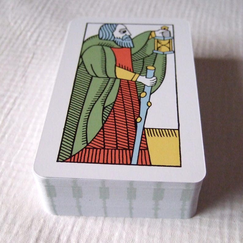 Great Parade tarot, greener edition, Time card.
