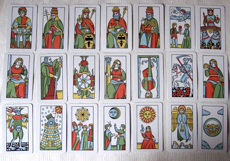 Great Parade tarot, greener edition, the trump cards.