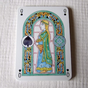 Carte da gioco Liber Ludorum (con arte celtica insulare nello stile dei libri evangelici miniati medievali)