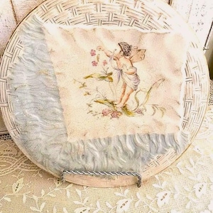 Vintage Dresden China Plate, Transferware, Fairy Garden Decor