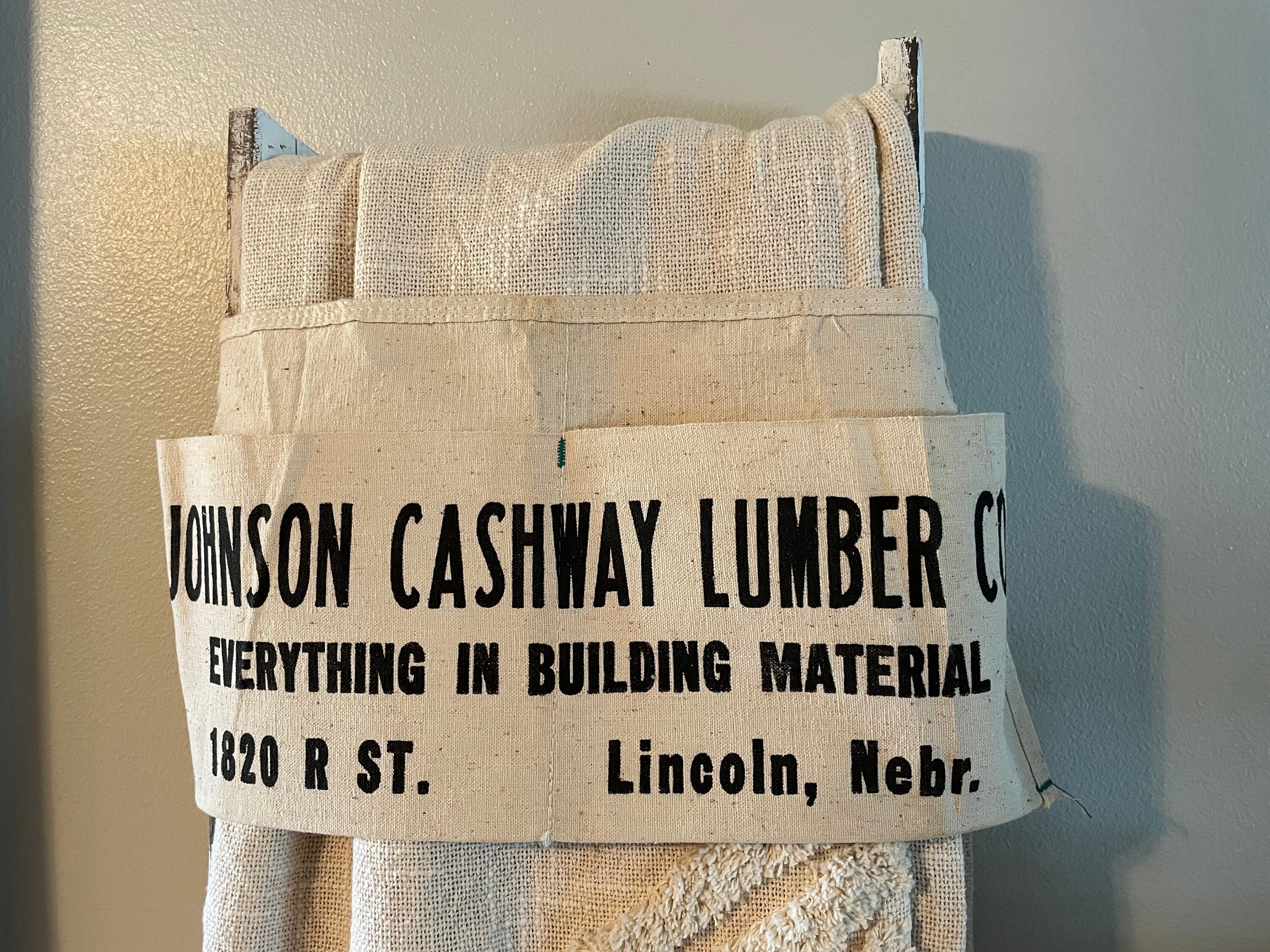 Vintage Carpenters Nail Apron Johnson Cashway Lumber Lincoln - Etsy