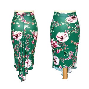 argentine tango skirt, asymmetrical skirt, pencil skirt
