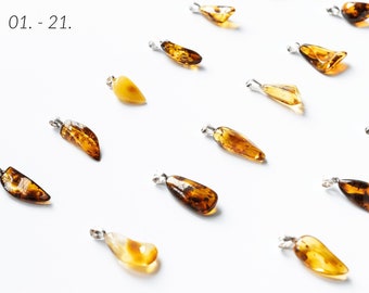 Baltic Sea Amber Pendants - Real Amber Necklace - Multiple Versions