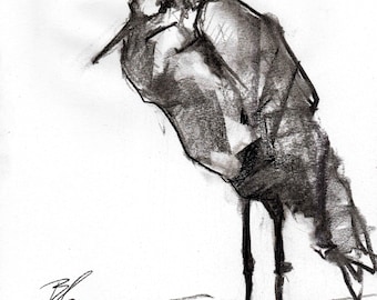 silence "charcoal drawing"