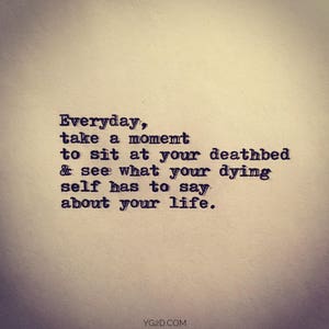 YOUR DYING SELF - Framed 4&quot;x4&quot;, mailed ready for wall or shelf