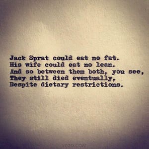 JACK SPRAT - Framed 4&quot;x4&quot;, mailed ready for wall or shelf
