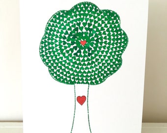 Love Heart Tree Card