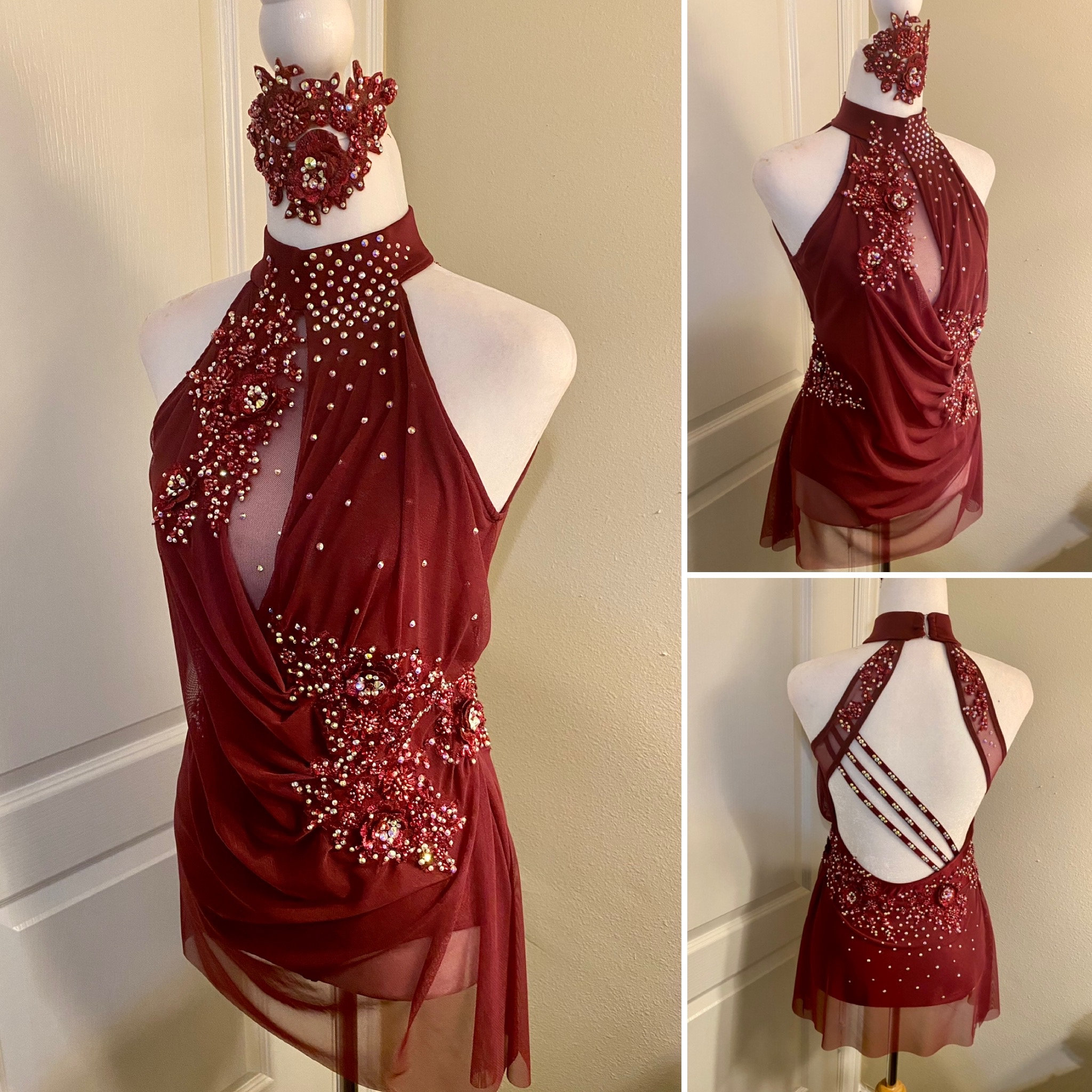 open lace back dress Plus Size Chiffon Surpliced Long Sleeve Dress
