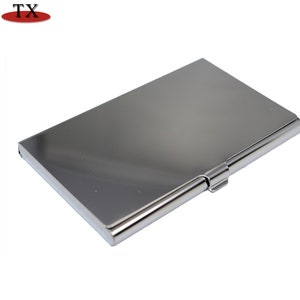 Porta carte di credito / da lavoro in metallo minimalista personalizzato, portafogli personalizzato / custodia per documenti d'identità