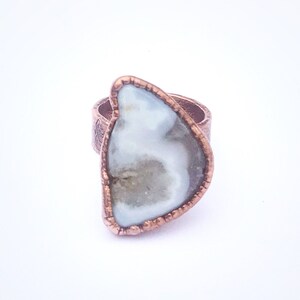 Stinking Rings Size 10, Stinking Water Creek Plume Agate Copper Ring // Electroformed ...