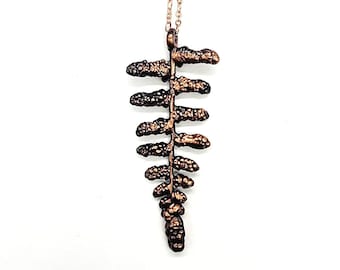 Real Fern Necklace // Electroformed Jewelry // Soldered Copper Chain