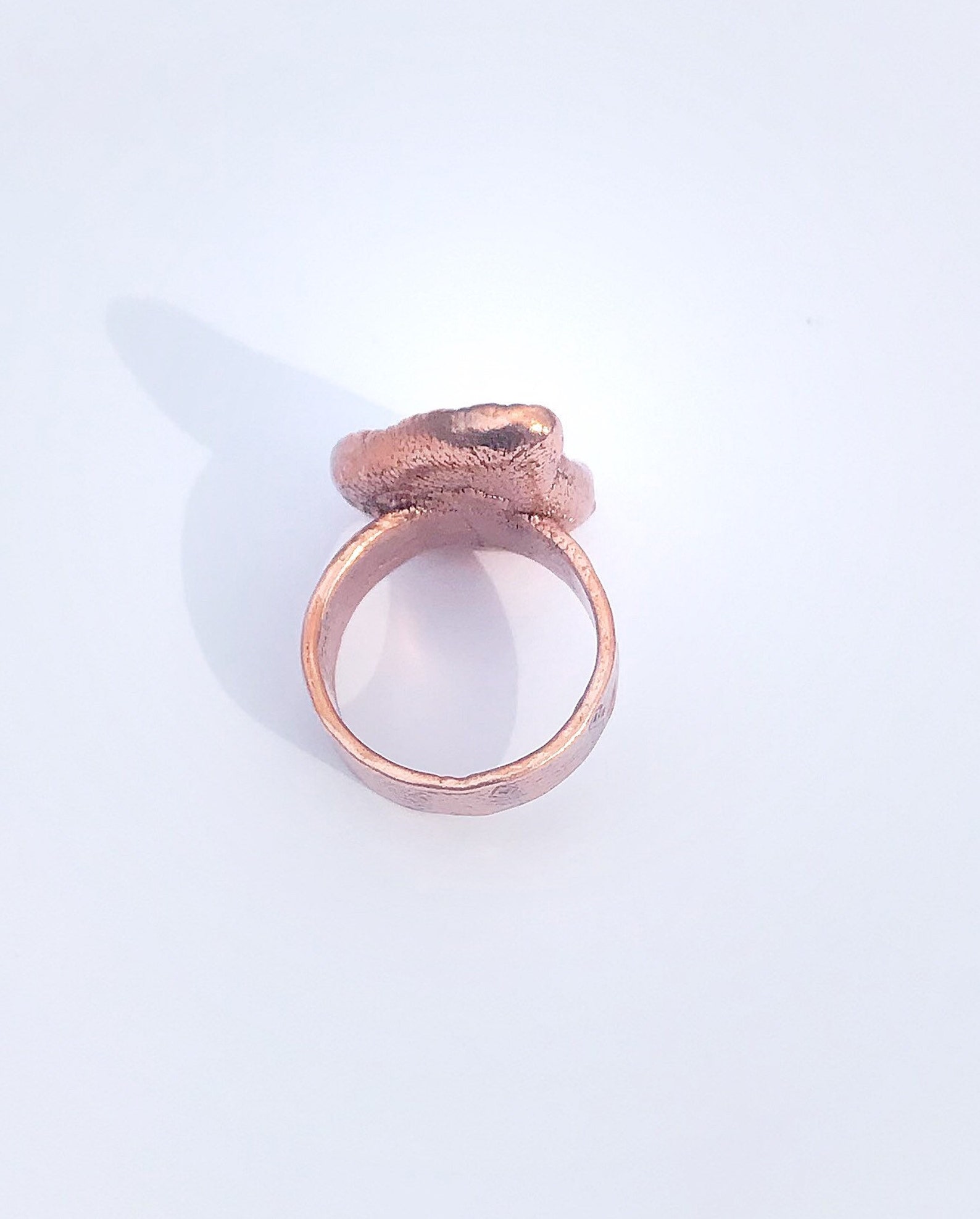 Stinking Rings Size 10, Stinking Water Creek Plume Agate Copper Ring // Electroformed ...