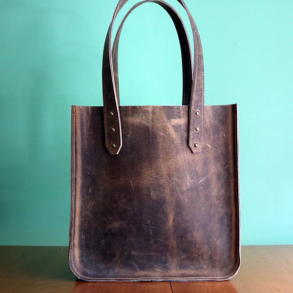 Genuine Leather Tote Bag Etsy