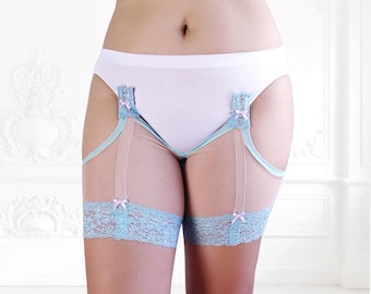 Anti Scheuernde Oberschenkel Bänder | Döbel Rub Shorts | Clip-On Netz-Untershorts | Aqua Blau Luxus No Chafe Knickers | Bequemer ganztägiger Schutz
